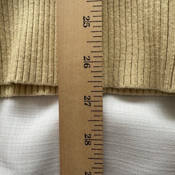 Coofandy Mens Ribbed Slim Fit Turtle Neck Sweater XXL Acrylic Beige Career - Picture 8 of 8